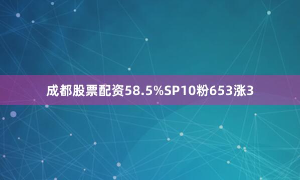 成都股票配资58.5%SP10粉653涨3